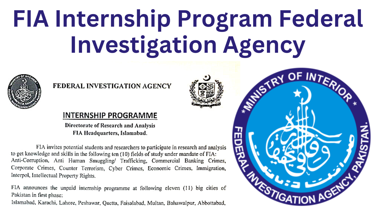 FIA Internship Program Federal Investigation Agency